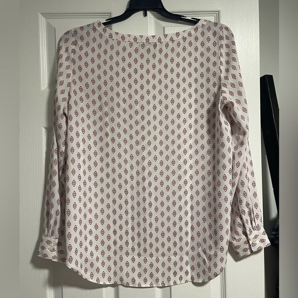 LOFT White blouse with print - Picture 3 of 4